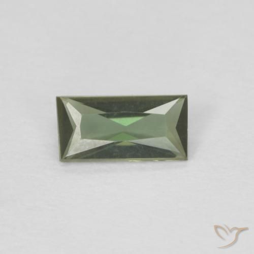 0.25ct Natural Brownish Green Kornerupine, Baguette, VVS