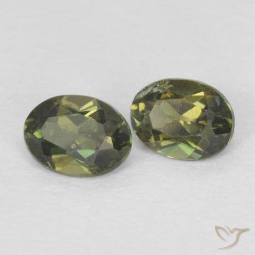 0.26 ctw Green Kornerupine Stones, Natural Kornerupine in Oval Facet Shape for Sale