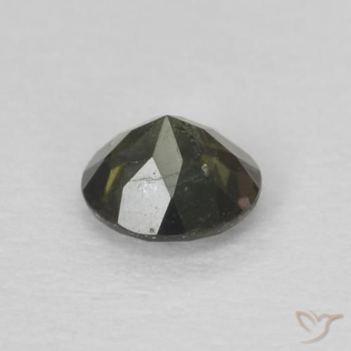Kornerupine Gemstone in 3.7 mm Size for Sale, Kornerupine Stone in Earthy Green Color
