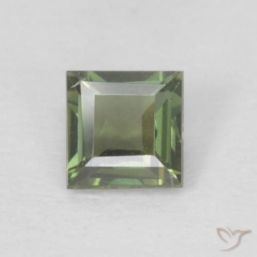 0.21ct Natural Warm Green Kornerupine, Square, VS