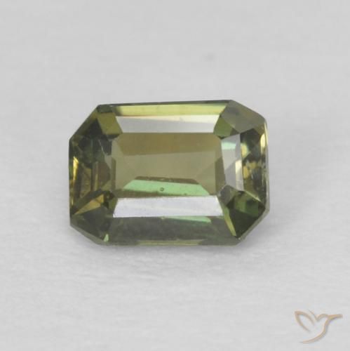 0.26ct Natural Earth Green Kornerupine, Emerald Cut, VS