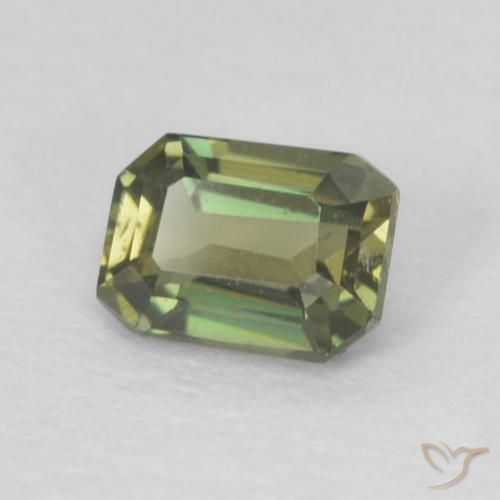 0.26 ct Green Kornerupine Stone, Natural Kornerupine in Octagon Step Cut Shape for Sale