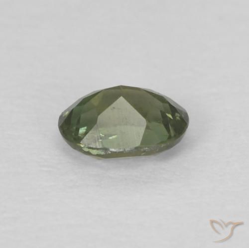 Kornerupine Gemstone in 3.8 x 2.8 mm Size for Sale, Kornerupine Stone in Medium Dark-Green Color