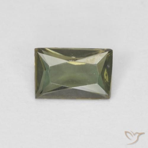 0.31ct Natural Brownish Green Kornerupine, Baguette, VS