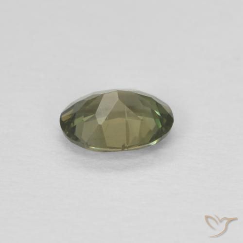 Kornerupine Gemstone in 4.5 x 3.6 mm Size for Sale, Kornerupine Stone in Brownish Green Color