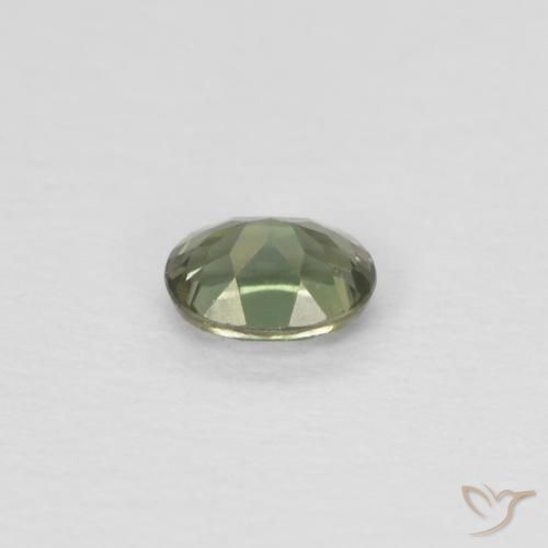 Kornerupine Gemstone in 3.7 x 2.9 mm Size for Sale, Kornerupine Stone in Medium Green Color