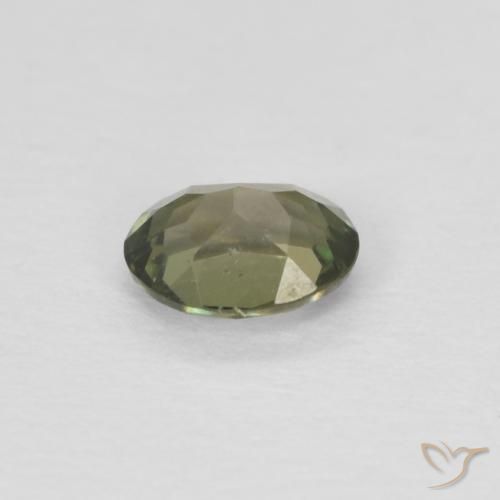 Kornerupine Gemstone in 4.5 x 3.6 mm Size for Sale, Kornerupine Stone in Dark Green Color