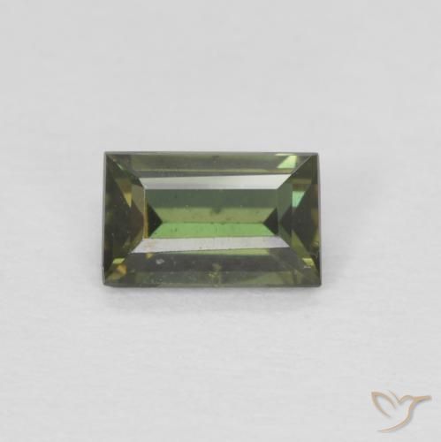 0.27ct Natural Brownish Green Kornerupine, Baguette, VS