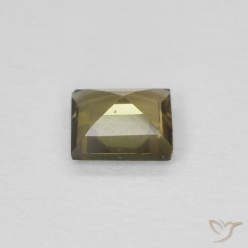 Kornerupine Gemstone in 3.8 x 3.8 mm Size for Sale, Kornerupine Stone in Earth Green Color
