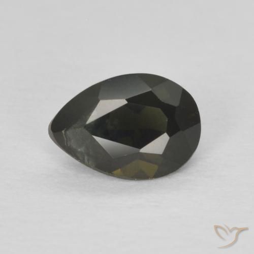 0.42ct Natural Deep Earth Green Kornerupine, Pear Shape, VS