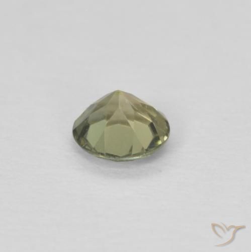 Kornerupine Gemstone in 3.7 mm Size for Sale, Kornerupine Stone in Sage Green Color