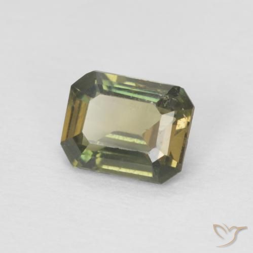 0.37 ct Green Kornerupine Stone, Natural Kornerupine in Octagon Step Cut Shape for Sale