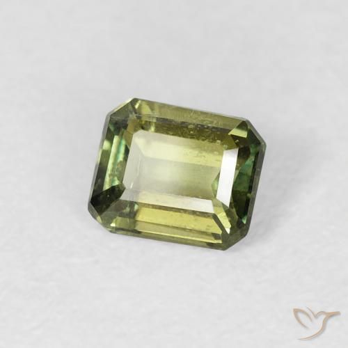 0.44 ct Green Kornerupine Stone, Natural Kornerupine in Octagon Step Cut Shape for Sale