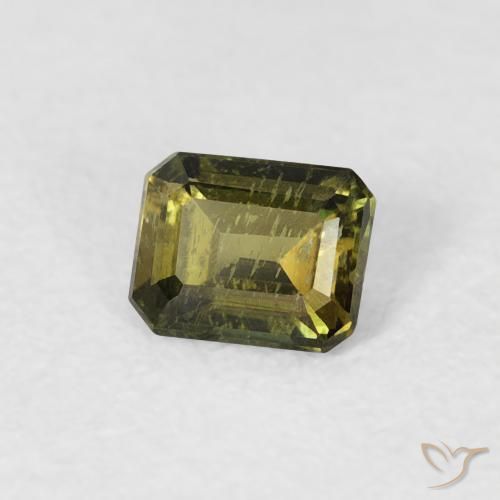 0.39 ct Green Kornerupine Stone, Natural Kornerupine in Octagon Step Cut Shape for Sale