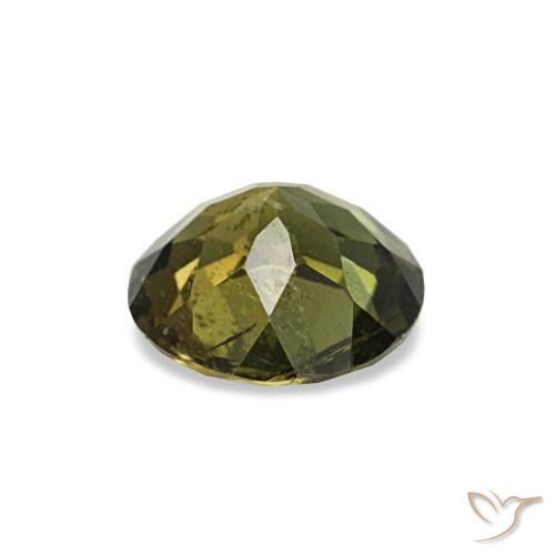 Kornerupine Gemstone in 4.7 mm Size for Sale, Kornerupine Stone in Brownish Green Color