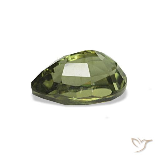 Kornerupine Gemstone in 6.6 x 4.6 mm Size for Sale, Kornerupine Stone in Medium Dark-Green Color