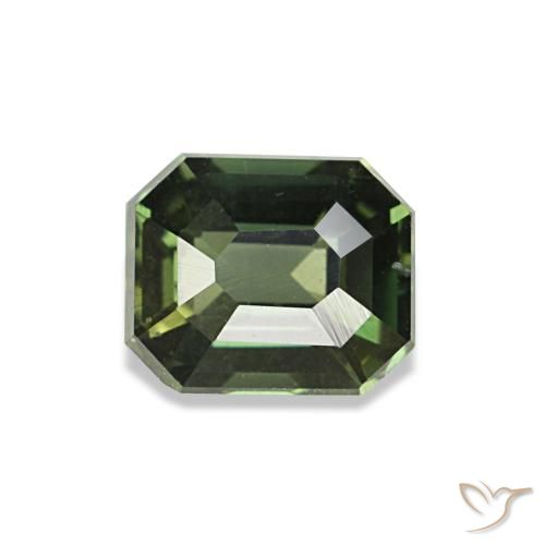 0.47ct Natural Earthy Green Kornerupine, Octagon / Emerald Cut, VS, Photo A
