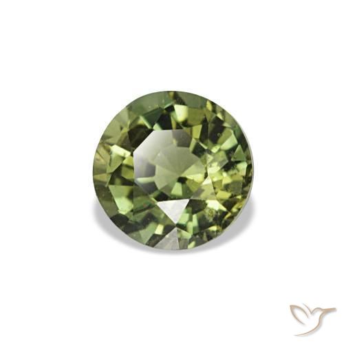0.33 ct Green Kornerupine Stone, Natural Kornerupine in Round Facet Shape for Sale