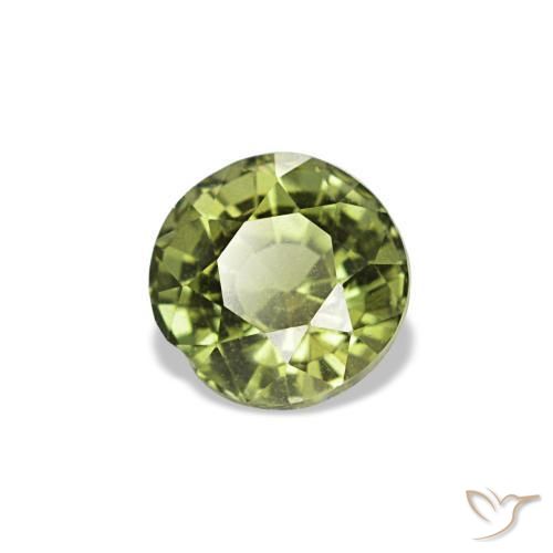 0.54 ct Green Kornerupine Stone, Natural Kornerupine in Round Facet Shape for Sale