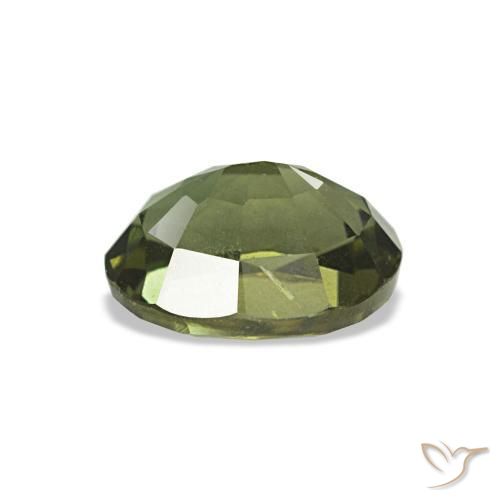 Kornerupine Gemstone in 6.3 x 5.2 mm Size for Sale, Kornerupine Stone in Deep Green Color