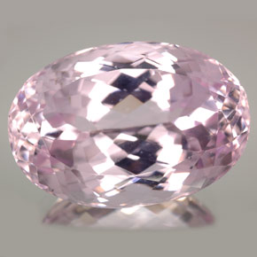 32.28 ct Pink Kunzite Gemstone, Kunzite Gem in Oval Facet Shape for Sale.