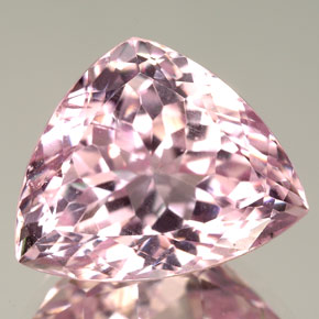 19.97 ct Pink Kunzite Gemstone, Kunzite Gem in Trillion Facet Shape for Sale.