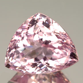19.97 ct Pink Kunzite Stone, Natural Kunzite in Trillion Facet Shape for Sale