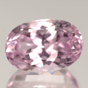 7.49 ct Pink Kunzite Gemstone, Kunzite Gem in Oval Facet Shape for Sale.