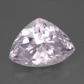 8.02 ct Pink Kunzite Gemstone, Kunzite Gem in Trillion Facet Shape for Sale.