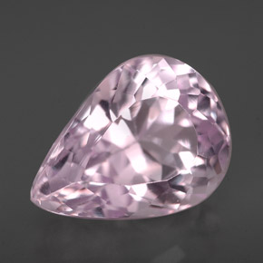 8.08 ct Pink Kunzite Stone, Natural Kunzite in Pear Facet Shape for Sale