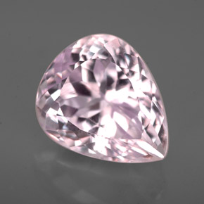 8.09 ct Pink Kunzite Gemstone, Kunzite Gem in Pear Facet Shape for Sale.