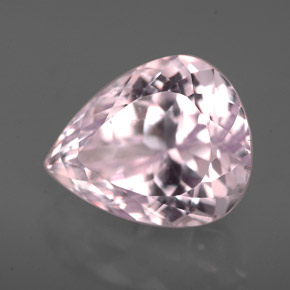 8.09 ct Pink Kunzite Stone, Natural Kunzite in Pear Facet Shape for Sale