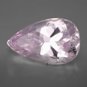 11.22 ct Pink Kunzite Stone, Natural Kunzite in Pear Facet Shape for Sale