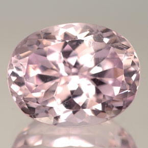 10.19 ct Pink Kunzite Gemstone, Kunzite Gem in Oval Facet Shape for Sale.