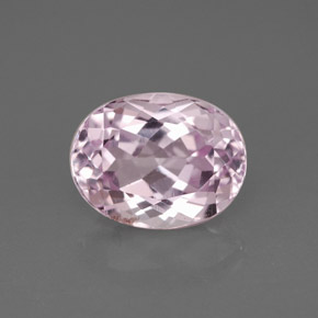 3.10 ct Pink Kunzite Gemstone, Kunzite Gem in Oval Facet Shape for Sale.