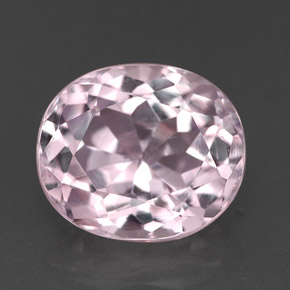 3.77 ct Pink Kunzite Gemstone, Kunzite Gem in Oval Facet Shape for Sale.
