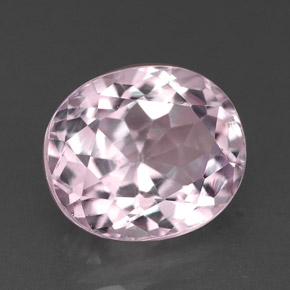 3.77 ct Pink Kunzite Stone, Natural Kunzite in Oval Facet Shape for Sale