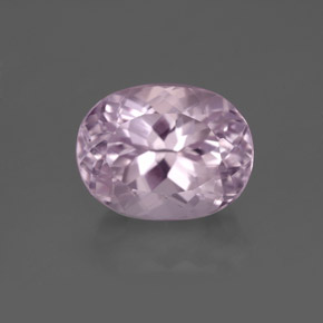 5.38 ct Pink Kunzite Gemstone, Kunzite Gem in Oval Facet Shape for Sale.
