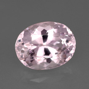 6.52 ct Pink Kunzite Gemstone, Kunzite Gem in Oval Facet Shape for Sale.
