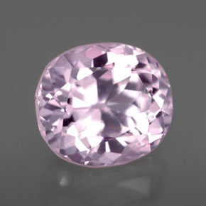 5.36 ct Pink Kunzite Stone, Natural Kunzite in Oval Facet Shape for Sale