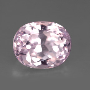 5.68 ct Pink Kunzite Stone, Natural Kunzite in Oval Facet Shape for Sale