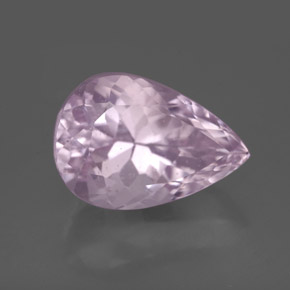 7.39 ct Pink Kunzite Stone, Natural Kunzite in Pear Facet Shape for Sale