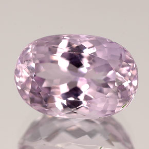 6.62 ct Pink Kunzite Gemstone, Kunzite Gem in Oval Facet Shape for Sale.