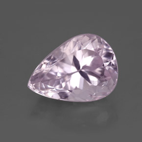 6.29 ct Pink Kunzite Gemstone, Kunzite Gem in Pear Facet Shape for Sale.