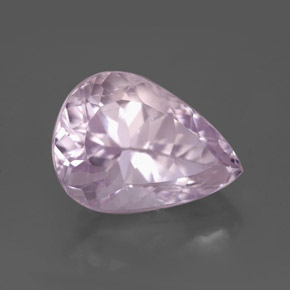 6.29 ct Pink Kunzite Stone, Natural Kunzite in Pear Facet Shape for Sale