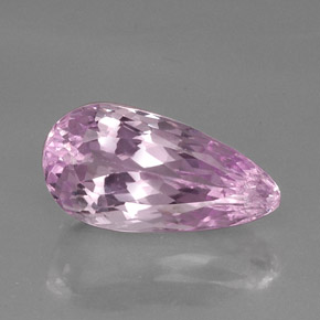 15.46 ct Pink Kunzite Gemstone, Kunzite Gem in Pear Facet Shape for Sale.