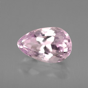 3.54 ct Pink Kunzite Stone, Natural Kunzite in Pear Facet Shape for Sale
