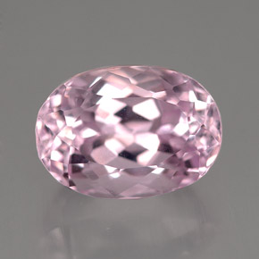 7.17 ct Pink Kunzite Gemstone, Kunzite Gem in Oval Facet Shape for Sale.