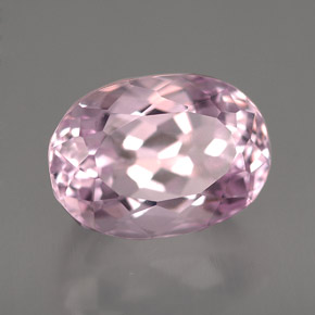 7.17 ct Pink Kunzite Stone, Natural Kunzite in Oval Facet Shape for Sale