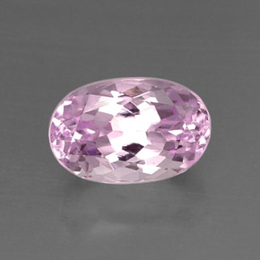 6.94 ct Pink Kunzite Gemstone, Kunzite Gem in Oval Facet Shape for Sale.